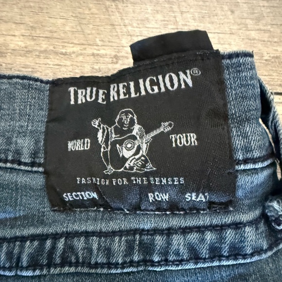 True Religion Men's Straight Leg Blue Jeans - Picture 3 of 4